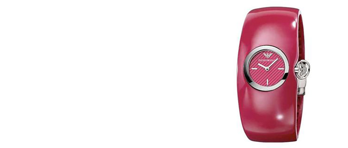 Emporio Armani Women's Red Donna Bangle Watch.