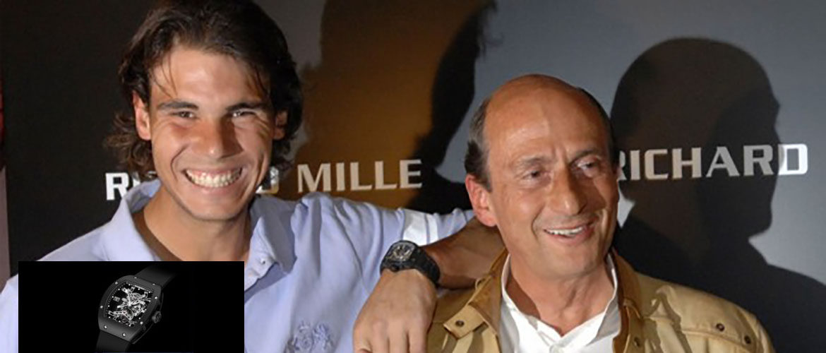 Rafael Nadal and Richard Mille presenting the RM027 Tourbillon