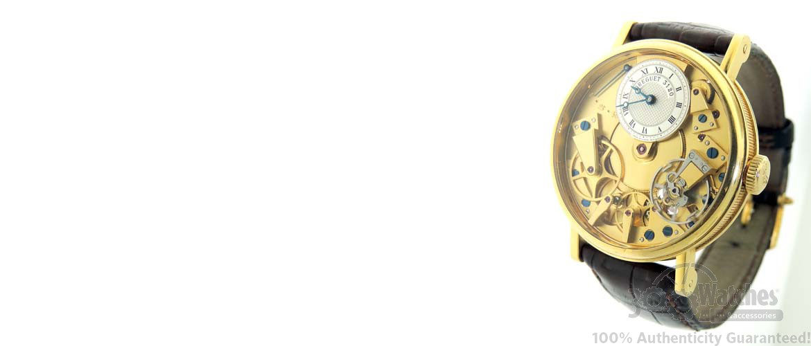 Breguet La Tradition 7027ba 18K Yellow Gold Manual Mechanical Skeleton Watch