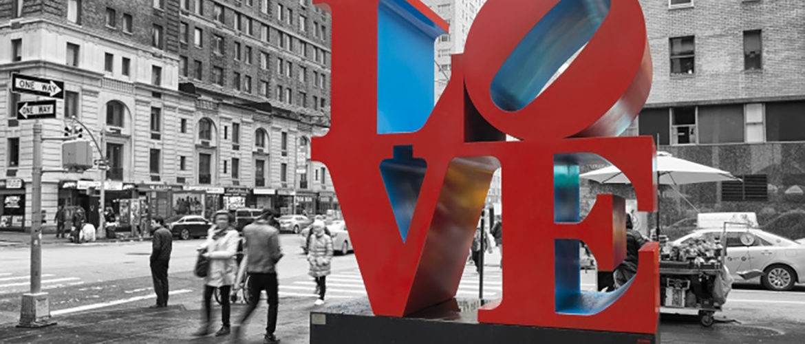 LOVE sculpture designed by Robert Indiana