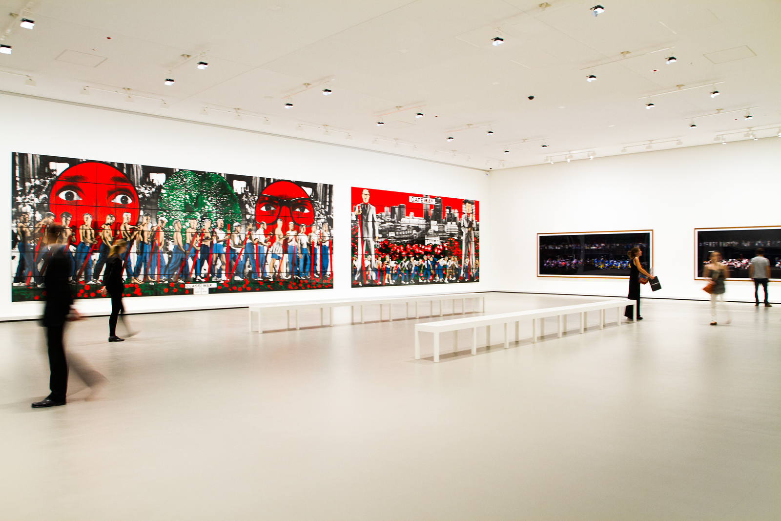 Interior of Louis Vuitton Foundation Art Museum Paris France Stock