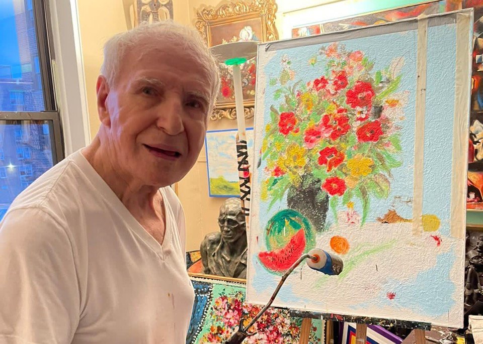 Mikhail Zvyagin Creates a New Painting to Celebrate His 90th Birthday