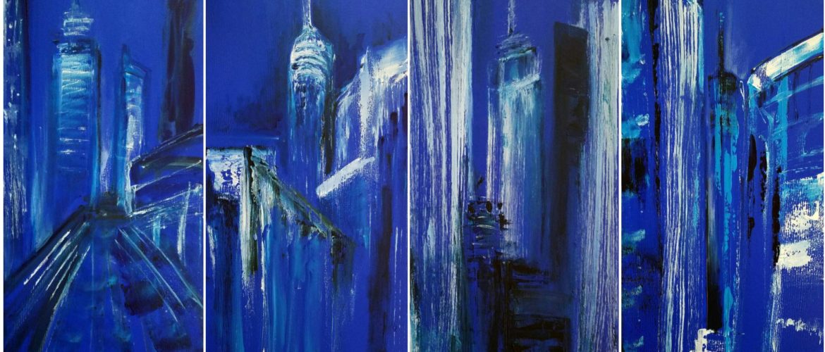 Vian Borchert’s Latest Abstract Cityscapes Series at “Summer Blues”