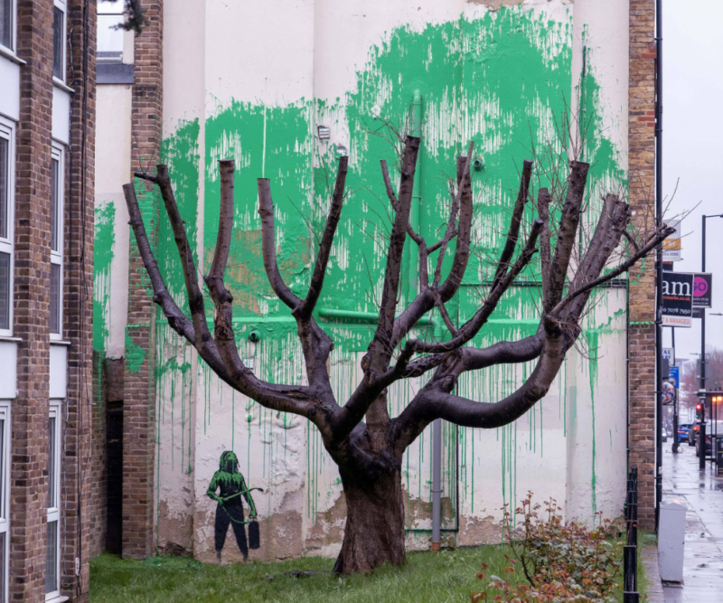 A New Banksy Mural in North London References Climate Change