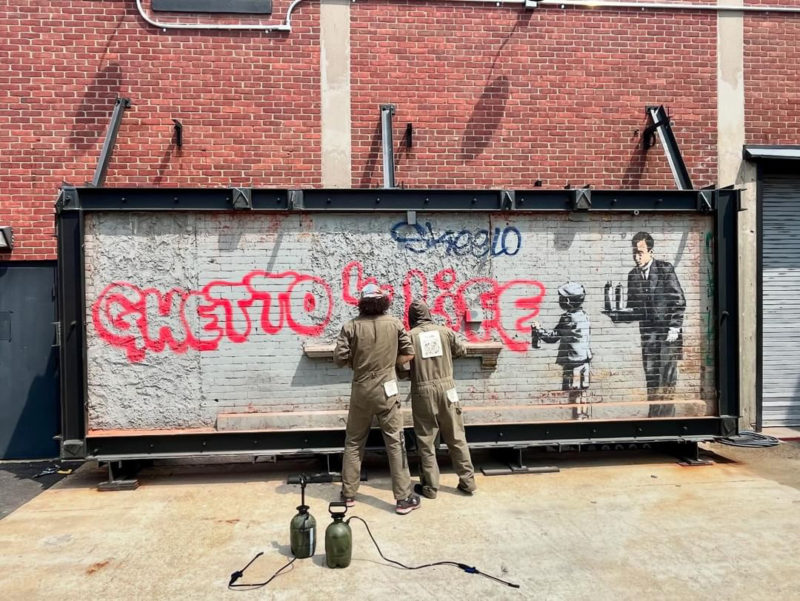 SOLONOI Unites with Fine Art Shippers to Restore the Banksy Mural