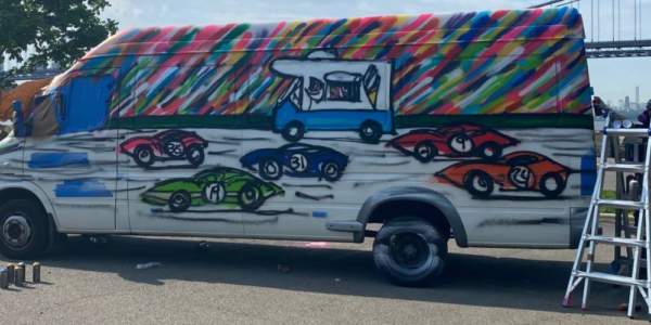 The Unique Art Van Painted by Mitchell Schorr Is Up for Sale The Unique Art Van Painted by Mitchell Schorr Is Up for Sale