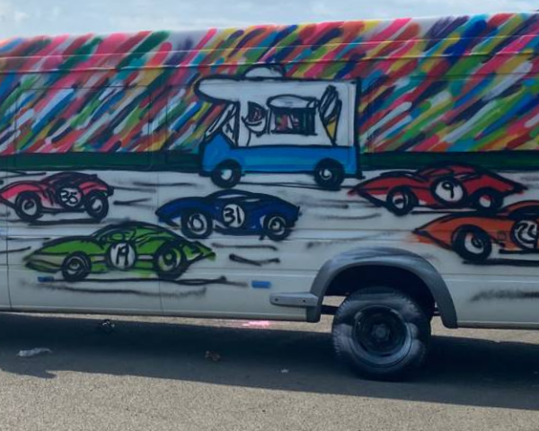 The Unique Art Van Painted by Mitchell Schorr Is Up for Sale The Unique Art Van Painted by Mitchell Schorr Is Up for Sale